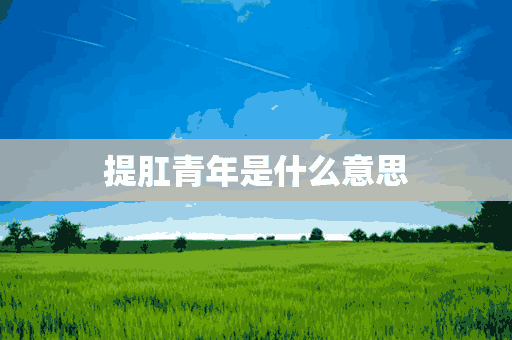 提肛青年是什么意思